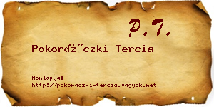 Pokoráczki Tercia névjegykártya
